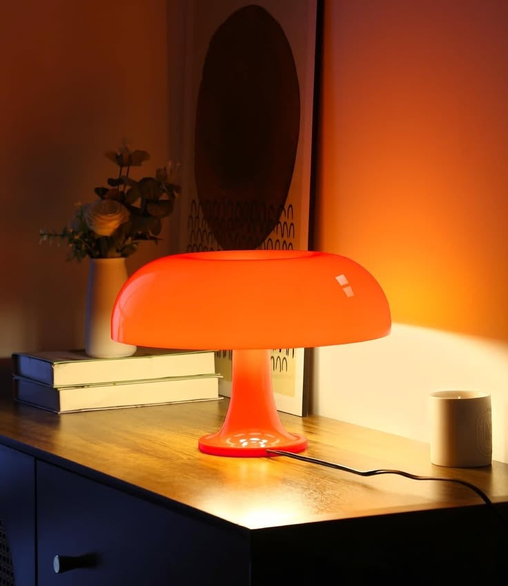 Orange Mushroom Vintage Lamp