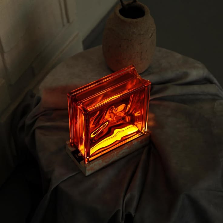 Glass Block Retro Lamp